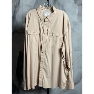 Poncho Orange Plaid Regular Fit Button-Up Shirt Sz. 3XL